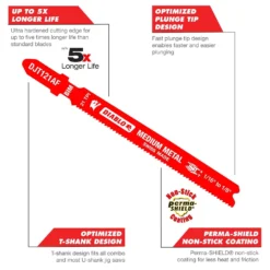 Diablo 3-5/8 In. Bi-Metal T-Shank Thick Metal Jig Saw Blade 12 TPI 5 Pk -Dewalts Store 007baeec 956e 427d 8447 c0b2f4b4ea2d