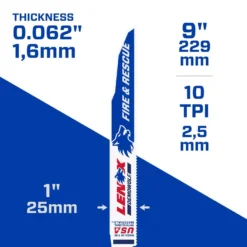 LENOX DEMOWOLF 9 In. Bi-Metal Reciprocating Saw Blade 10 TPI 2 Pk -Dewalts Store 08370c14 838c 41d7 a546 8fa20f8699d8