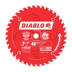 Diablo 7-1/4 In. D X 5/8 In. TiCo Hi-Density Carbide Finishing Saw Blade 40 Teeth 1 Pk
