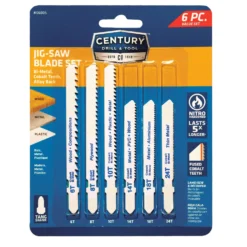 Century Drill & Tool 4 In. Bi-Metal T-Shank Jig Saw Blade Set 24 TPI 6 Pk