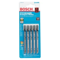 Bosch 4 In. High Carbon Steel T-Shank Jig Saw Blade 10 TPI 5 Pk