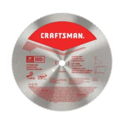 Craftsman 10 In. D X 5/8 In. Carbon Steel Circular Saw Blade 180 Teeth 1 Pc