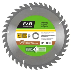 Exchange-A-Blade 10 In. D X 5/8 In. Shelving Carbide Finishing Saw Blade 40 Teeth 1 Pk