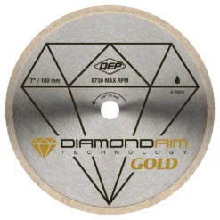 QEP Gold 7 In. D X 5/8 In. Steel Continuous Rim Diamond Saw Blade 1 Pc