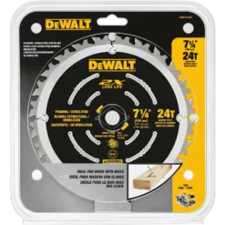 DeWalt 7-1/4 In. D X 5/8 In. Demolition Carbide Saw Blade 24 Teeth 1 Pk
