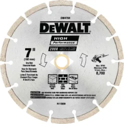 DeWalt HP 7 In. D X 5/8 And 7/8 In. Steel Segmented Rim Diamond Saw Blade 1 Pk