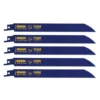 Irwin WeldTec 8 In. Bi-Metal Reciprocating Saw Blade 10 TPI 5 Pc