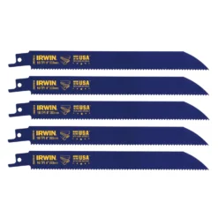 Irwin WeldTec 8 In. Bi-Metal Reciprocating Saw Blade 10 TPI 5 Pc