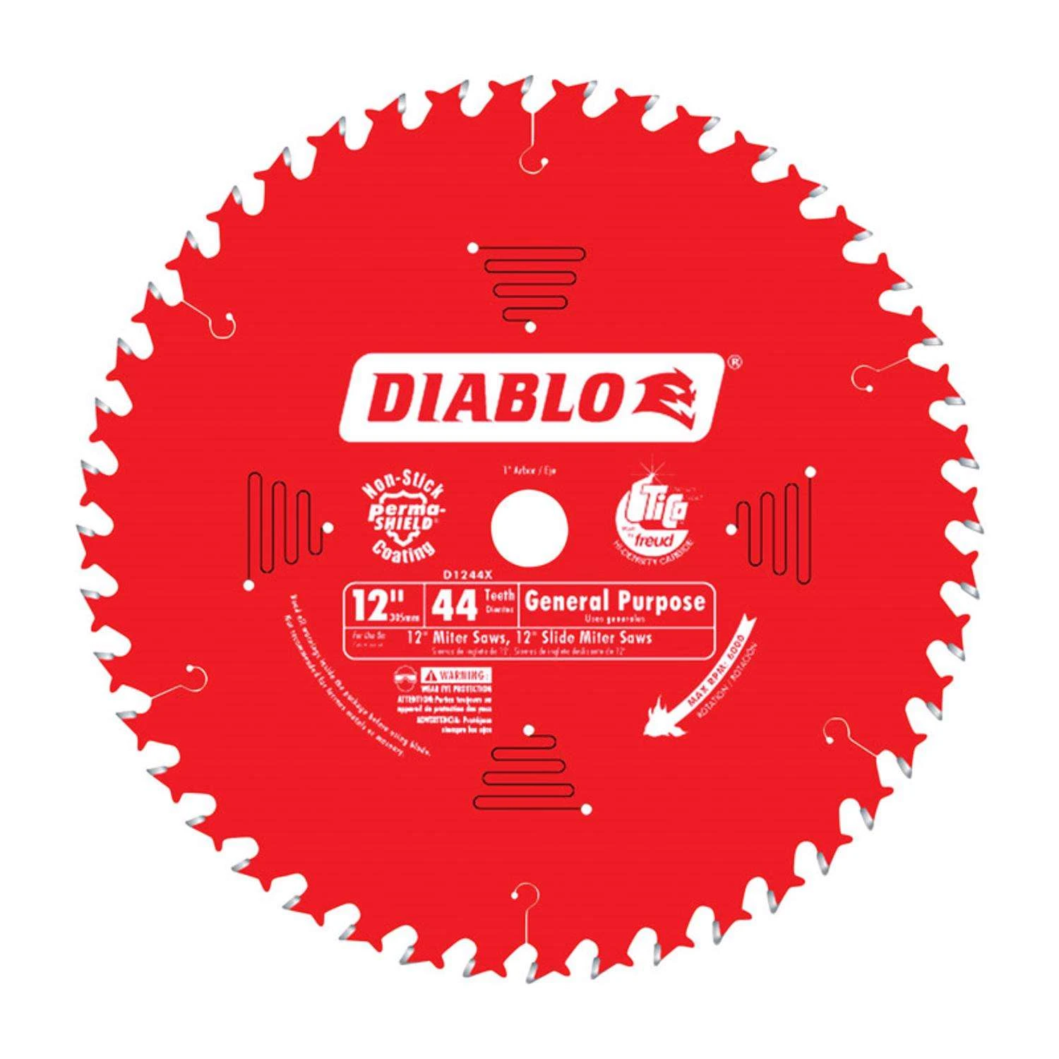 Diablo 12 In. D X 1 In. TiCo Hi-Density Carbide Circular Saw Blade 44 Teeth 1 Pk 1 Diablo 12 In. D X 1 In. TiCo Hi-Density Carbide Circular Saw Blade 44 Teeth 1 Pk