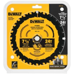 DeWalt 7-1/4 In. D X 5/8 In. Tungsten Carbide Circular Saw Blade 24 Teeth 1 Pk