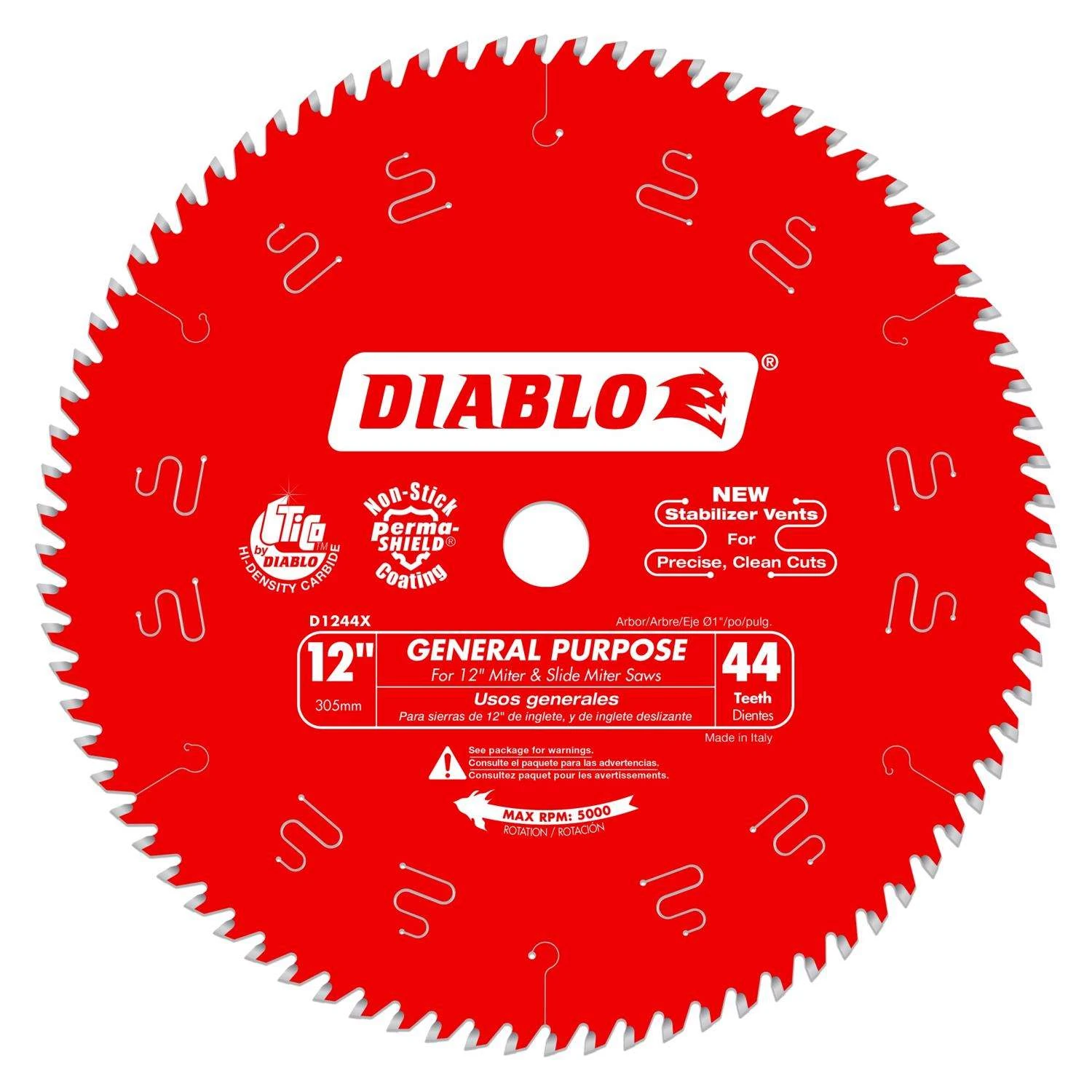 Diablo 12 In. D X 1 In. TiCo Hi-Density Carbide Circular Saw Blade Set 44 Teeth 2 Pk 2 Diablo 12 In. D X 1 In. TiCo Hi-Density Carbide Circular Saw Blade Set 44 Teeth 2 Pk - Image 2