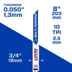 LENOX MULTIWOLF 8 In. Bi-Metal WAVE EDGE Reciprocating Saw Blade 10 TPI 5 Pk -Dewalts Store 29ec2b74 965b 4215 a8c6 a62ad5730d45