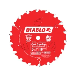 Diablo 5-1/2 In. D X 10 Mm Fast Framing TiCo Hi-Density Carbide Trim Saw Blade 18 Teeth 1 Pk