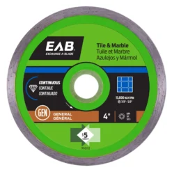 Exchange-A-Blade 4 In. D X 5/8 And 7/8 In. Diamond Continuous Rim Diamond Saw Blade 1 Pk