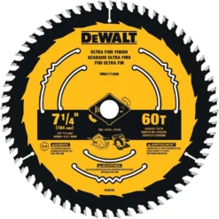 DeWalt 7-1/4 In. D X 5/8 In. Tungsten Carbide Circular Saw Blade 60 Teeth 1 Pk