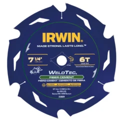 Irwin WeldTec 7-1/4 In. D X 5/8 In. Tungsten Carbide Tipped Fiber Cement Blade 6 Teeth 1 Pc