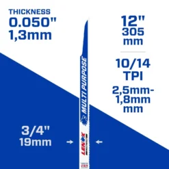 LENOX MULTIWOLF 12 In. Bi-Metal WAVE EDGE Reciprocating Saw Blade 10/14 TPI 25 Pk -Dewalts Store 3b62a1c7 25bc 41ae b7dc b2388cb09b29