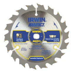 Irwin Marathon 5-3/8 In. D Carbide Circular Saw Blade 18 Teeth 1 Pk