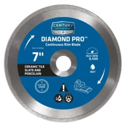 Century Drill & Tool Diamond Pro 7 In. D X 7/8 In. Steel Continuous Rim Diamond Saw Blade 1 Pc