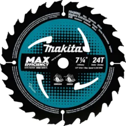 Makita 7-1/4 In. D X 5/8 In. Max Efficiency Carbide Tipped Circular Saw Blade 24 Teeth 1 Pk