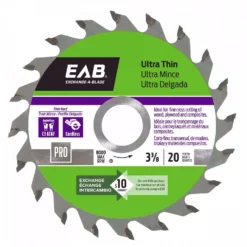 Exchange-A-Blade 3-3/8 In. D X 15 Mm Ultra Thin Carbide Tipped Finishing Saw Blade 20 Teeth 1 Pk