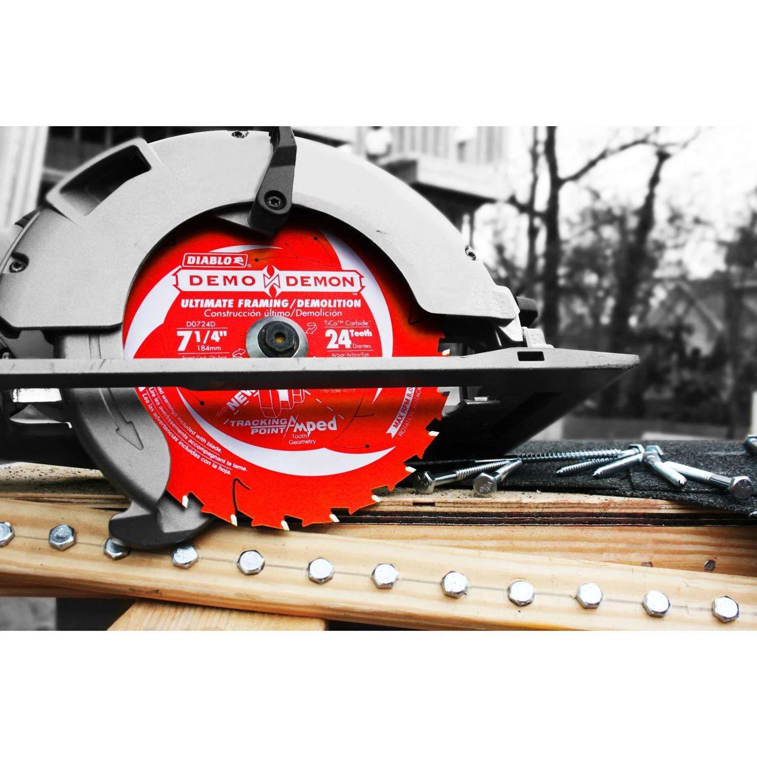 Diablo Demo Demon 7-1/4 In. D X 5/8 In. TiCo Hi-Density Carbide Circular Saw Blade 24 Teeth 1 Pk 3 Diablo Demo Demon 7-1/4 In. D X 5/8 In. TiCo Hi-Density Carbide Circular Saw Blade 24 Teeth 1 Pk - Image 3