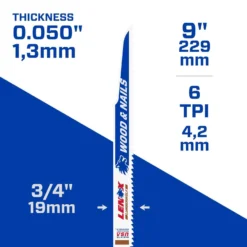 LENOX LUMBERWOLF 9 In. Bi-Metal Reciprocating Saw Blade 6 TPI 5 Pk -Dewalts Store 58954575 5c74 4b66 9c28 1009c4f121ff