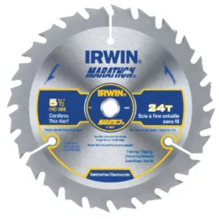 Irwin Marathon 5-1/2 In. D X 10 Mm Carbide Circular Saw Blade 24 Teeth 1 Pk