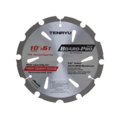 Tenryu Board-Pro Plus 10 In. D X 5/8 In. Board Pro Polycrystalline Diamond Saw Blade 6 Teeth 1 Pc