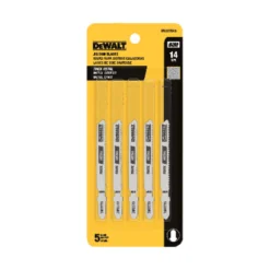 DeWalt 3 In. High Carbon Steel T-Shank Jig Saw Blade 14 TPI 5 Pk