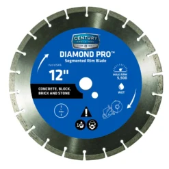 Century Drill & Tool 12 In. D X 1 In. Diamond Segmented Rim Diamond Saw Blade 1 Pk