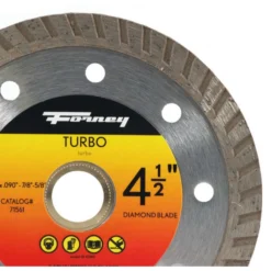 Forney Turbo 4-1/2 In. D X 7/8 In. Diamond Continuous Rim Circular Saw Blade 1 Teeth 1 Pc -Dewalts Store 641136bc eb56 441c 9e1a 2d8f8d160884