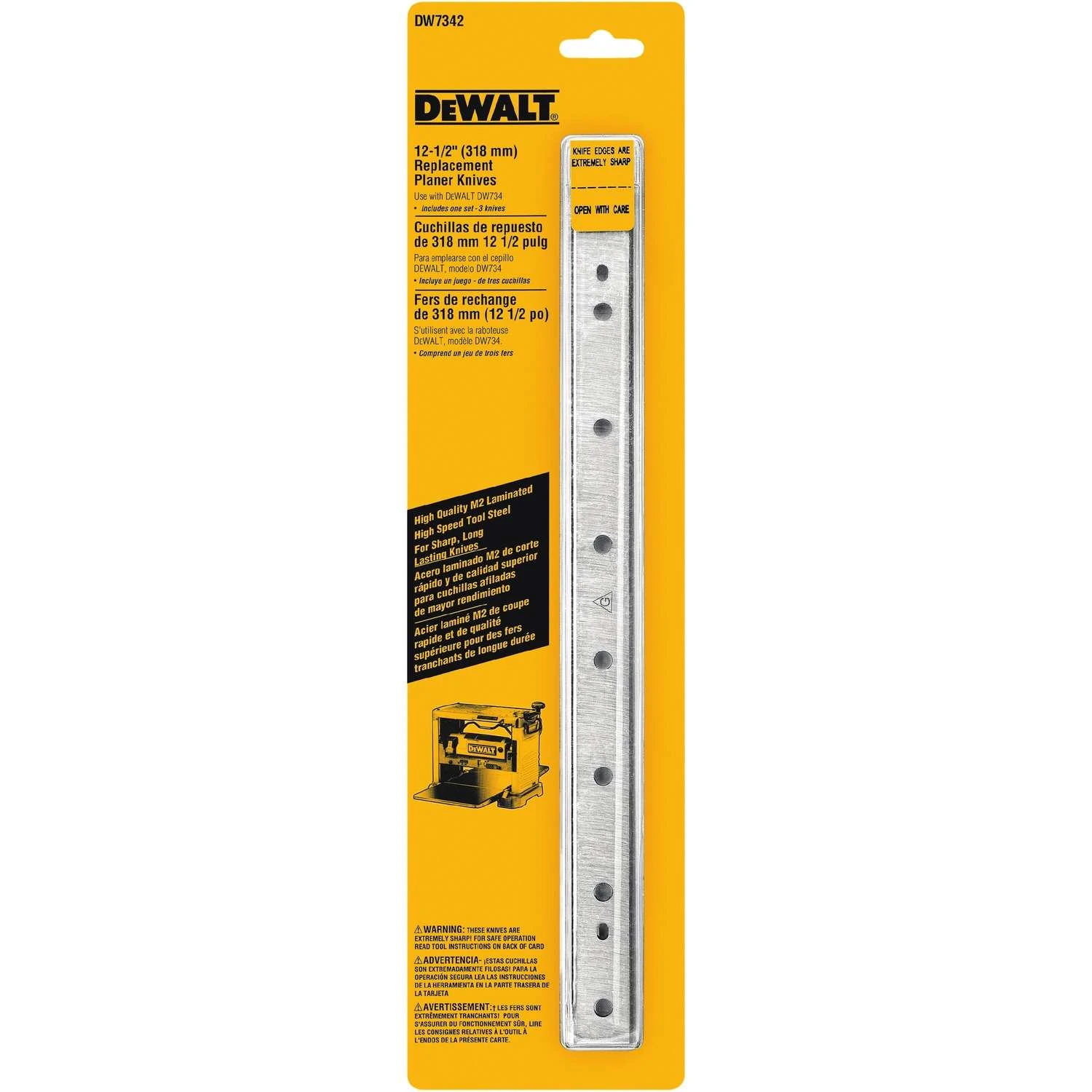 DeWalt 12-1/2 In. L Steel Planer Blade Double-Edged 3 Pk 2 DeWalt 12-1/2 In. L Steel Planer Blade Double-Edged 3 Pk - Image 2