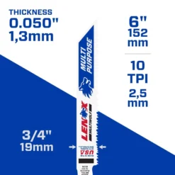 LENOX MULTIWOLF 6 In. Bi-Metal WAVE EDGE Reciprocating Saw Blade 10 TPI 5 Pk -Dewalts Store 66fc9b1b 477e 4774 8323 9bbb0c3d6d5d