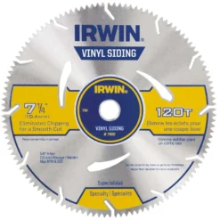 Irwin 7-1/4 In. D X 5/8 In. Steel Circular Saw Blade 120 Teeth 1 Pk