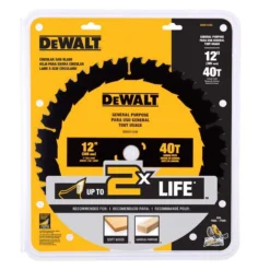 DeWalt 12 In. D X 1 In. Carbide Tipped Circular Saw Blade 40 Teeth 1 Pk -Dewalts Store 772132f8 64df 454b 8c8d e83a431a0ae3