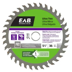 Exchange-A-Blade 5-1/2 In. D X 5/8 - 1/2 In. Ultra Thin Carbide Finishing Saw Blade 36 Teeth 1 Pk