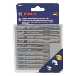 Bosch High Carbon Steel T-Shank Jig Saw Blade Set Assorted TPI 10 Pk