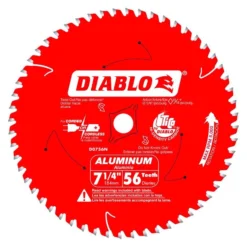 Diablo 7-1/4 In. D X 5/8 In. TiCo Hi-Density Carbide Circular Saw Blade 56 Teeth 1 Pk