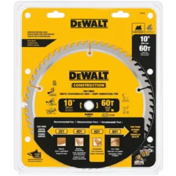 DeWalt 10 In. D X 5/8 In. Carbide Circular Saw Blade 60 Teeth 1 Pk