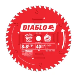 Diablo 8-1/4 In. D X 5/8 In. TiCo Hi-Density Carbide Finishing Saw Blade 40 Teeth 1 Pk