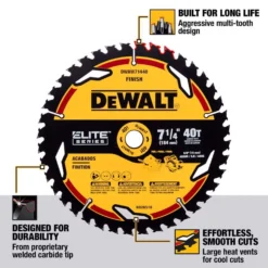 DeWalt Elite Series 7-1/4 In. D X 5/8 In. Carbide Circular Saw Blade 40 Teeth 1 Pk -Dewalts Store 92f8beaa 8e52 4b66 a1fc a8bc4ee8d40e