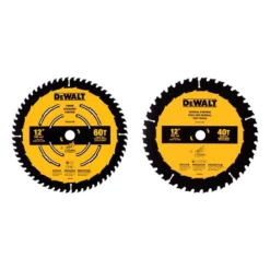 DeWalt 12 In. D X 1 In. Carbide Tipped Circular Saw Blade 40/60 Teeth 2 Pk