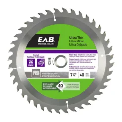 Exchange-A-Blade 7-1/4 In. D X 5/8 In. Ultra Thin Carbide Tipped Finishing Saw Blade 40 Teeth 1 Pk