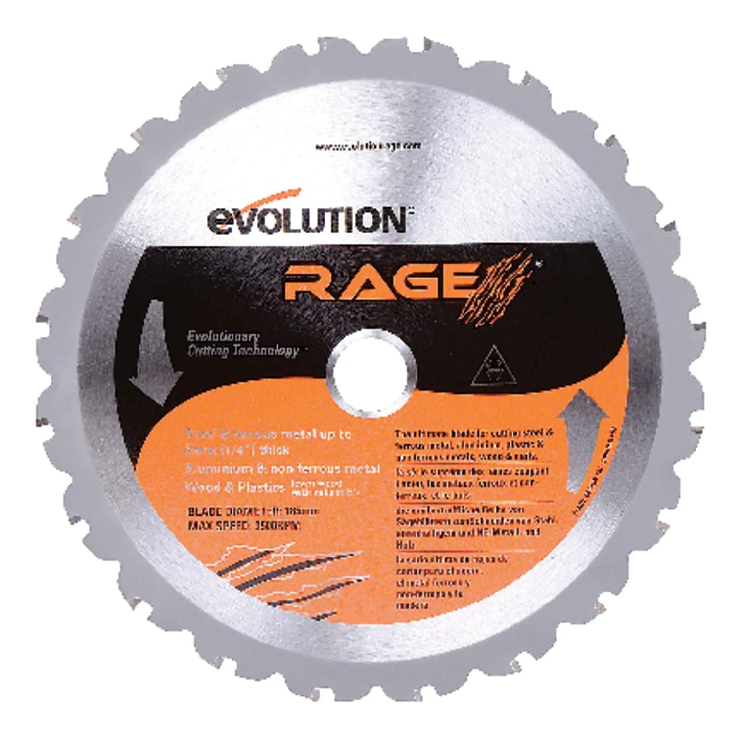 Evolution 7-1/4 In. D X 20 Mm Rage Carbide Tip Steel Circular Saw Blade 20 Teeth 1 Evolution 7-1/4 In. D X 20 Mm Rage Carbide Tip Steel Circular Saw Blade 20 Teeth
