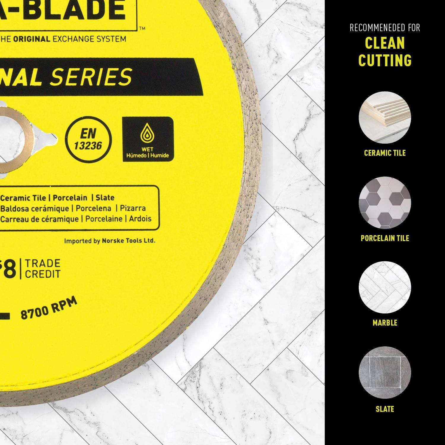 Trade A Blade 4-1/2 In. D X 5/8 And 7/8 In. Diamond Continuous Rim Blade 1 Each 3 Trade A Blade 4-1/2 In. D X 5/8 And 7/8 In. Diamond Continuous Rim Blade 1 Each - Image 3