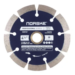 Norske 4-1/2 In. D X 5/8 And 7/8 In. Diamond Segmented Rim Diamond Saw Blade 1 Each