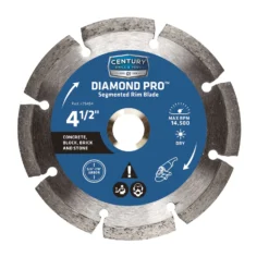 Century Drill & Tool 4-1/2 In. D X 5/8 And 7/8 In. Diamond Segmented Rim Blade 1 Pk