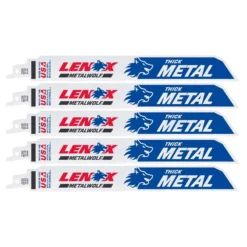 LENOX METALWOLF 9 In. Bi-Metal WAVE EDGE Reciprocating Saw Blade 14 TPI 5 Pk