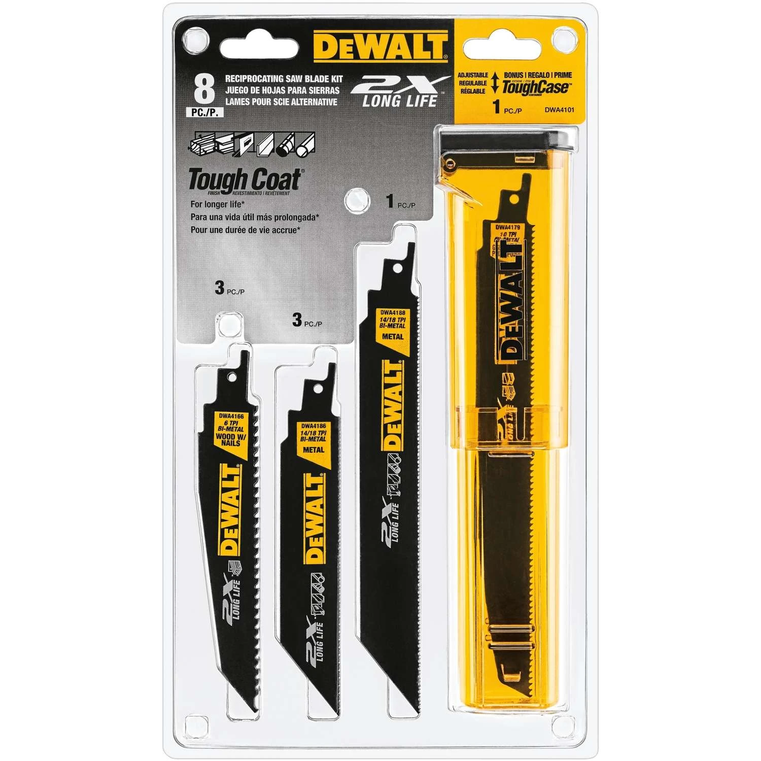DeWalt 6 In. Bi-Metal Reciprocating Saw Blade Set 6 TPI 8 Pk 2 DeWalt 6 In. Bi-Metal Reciprocating Saw Blade Set 6 TPI 8 Pk - Image 2